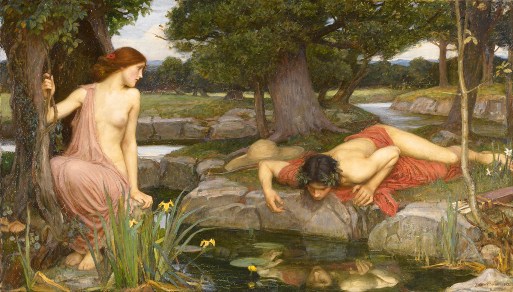 Echo and Narcissus in Detail John William Waterhouse